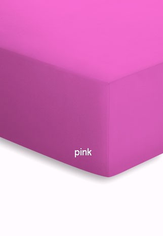 Mako-Jersey Spannbetttuch pink