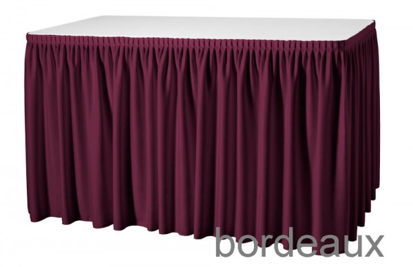 Skirting Kräüselfalte Plisseefalte bordeaux