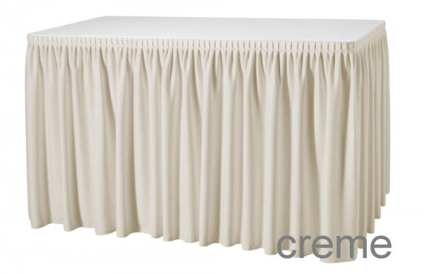 Skirting Kräüselfalte Plisseefalte creme